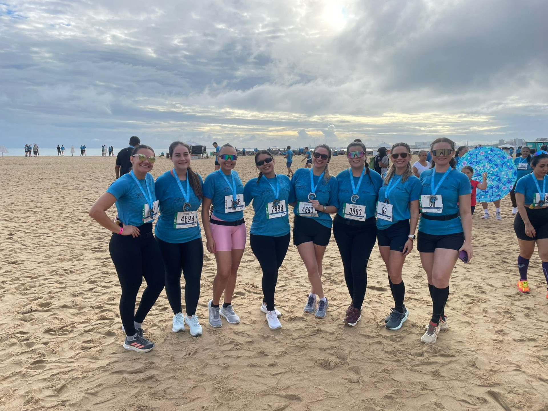 Diretamente da Pacatuba, o grupo de oito amigas encontrou na corrida um local de encontro