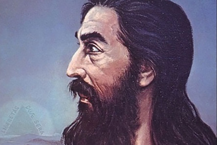 A figura eternizada de Tiradentes é de um homem com cabelos longos e barba grande. A primeira pintura oficial de Tiradentes (foto) data de 1890. Décio Villares pintou Tiradentes  justamente com este perfil semelhante à caracterização de Jesus Cristo