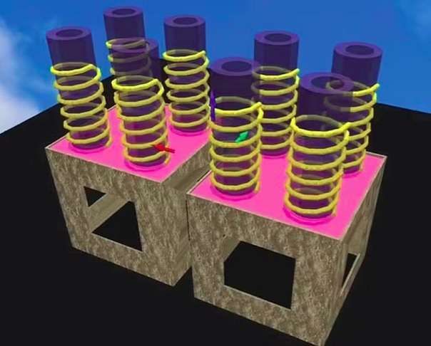 Além disso, haveriam poços profundos (cerca de 640 metros) com escadas em espiral que levam a duas salas gigantes, cada uma com aproximadamente 80 metros de largura.