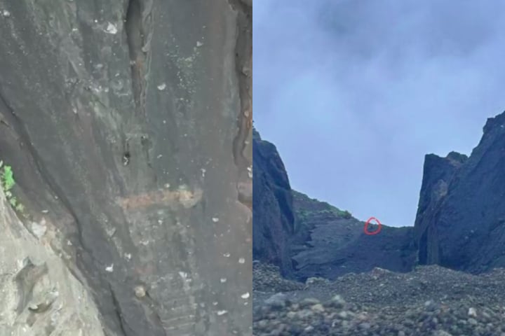 No sábado (21/06), ela foi vista com vida pela última vez em imagens de drone,  nesse espaço do penhasco, onde ainda estava se movimentando.  Depois, ela deslizou mais 300 metros, ficando imóvel 600 metros abaixo do ponto da queda. 