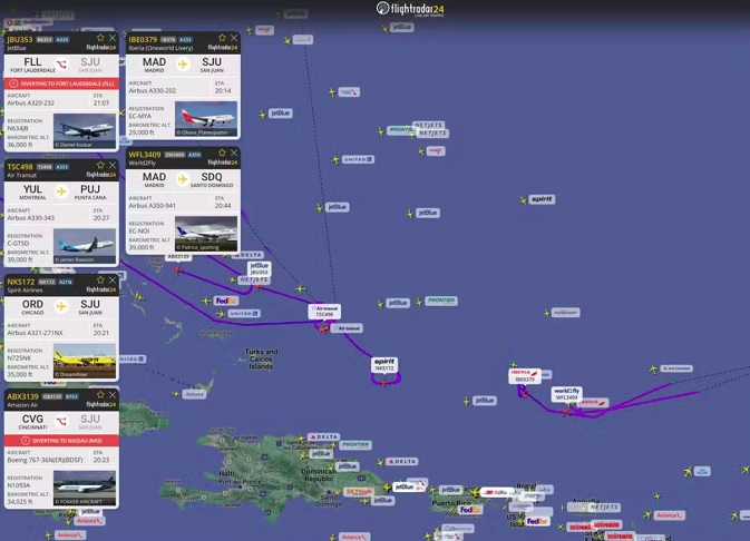 A falha chegou a forçar pelo menos 20 voos comerciais a desviarem de suas rotas por questão de segurança. 