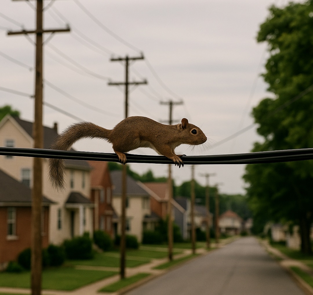 Esses pequenos roedores costumam roer fios, invadir transformadores e andar pelas linhas elétricas, causando curtos-circuitos e danos.