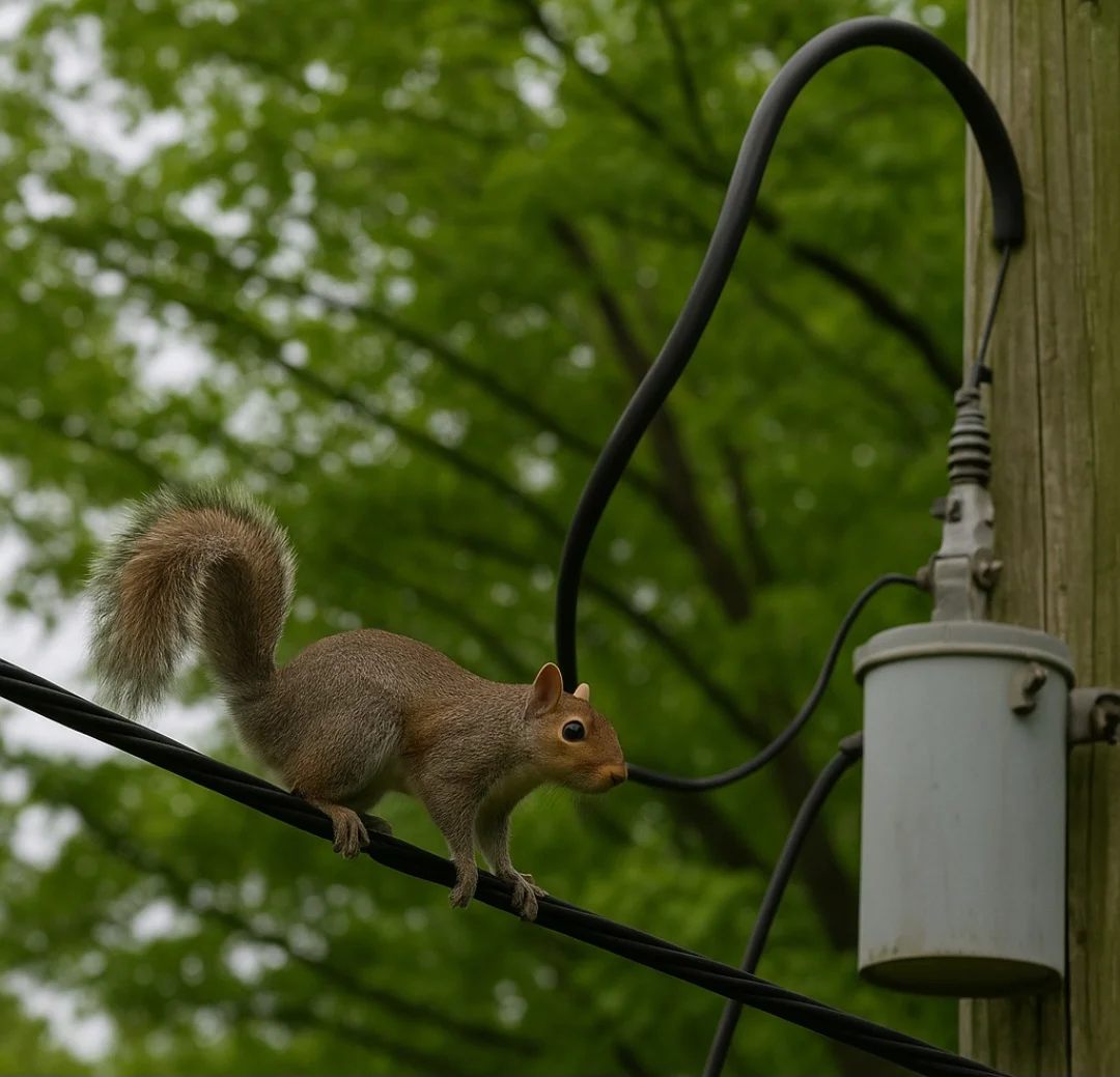 Esquilos são responsáveis por quedas de energia com frequência nos Estados Unidos. E isso acontece em várias cidades de diversos estados.