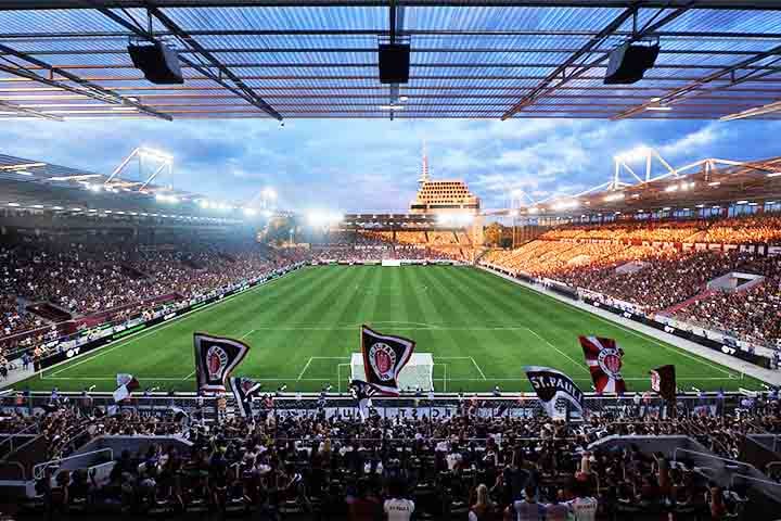 O Millerntor-Stadion é o estádio do FC St. Pauli, um clube conhecido por sua torcida apaixonada e seus valores progressistas. Com capacidade para cerca de 30 mil espectadores, o estádio tem um ambiente único, com murais e bandeiras que refletem a identidade rebelde do clube.