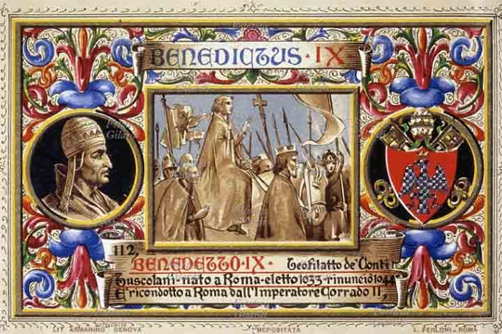 No ano seguinte, uma articulação política o reconduziu ao cargo, com a expulsão do então papa Silvestre III. Porém, Bento IX renunciou menos de um mês depois porque pretendia se casar. Essa foi a primeira vez que um papa abdicou do trono de São Pedro. 
