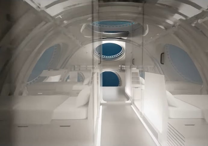 Chamado de Sentinel, o projeto tem o intuito de fornecer um habitat subaquático que oferece espaços individuais com quartos, chuveiros e banheiros, áreas de trabalho, locais sociais e de refeições, além de salas dedicadas à pesquisa. 