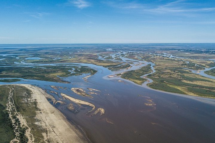 A região é composta por milhares de pequenas ilhas, canais, riachos e pântanos, que estão em constante transformação devido ao grande fluxo de sedimentos trazidos pelo rio.