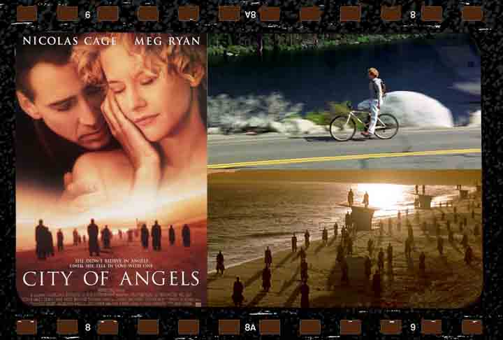 Cidade dos Anjos (1998): Com Nicolas Cage e Meg Ryan, o filme se passa em uma Los Angeles mística, onde anjos invisíveis coexistem com os humanos.