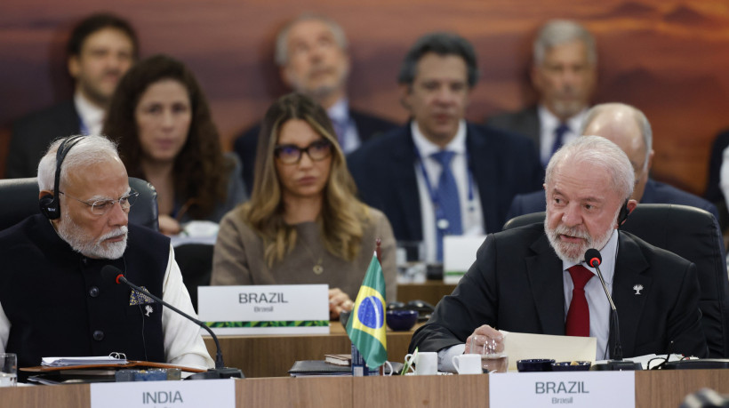  O presidente da Rep&uacute;blica, Luiz In&aacute;cio Lula da Silva, e o primeiro-ministro da &Iacute;ndia, Narendra Modi