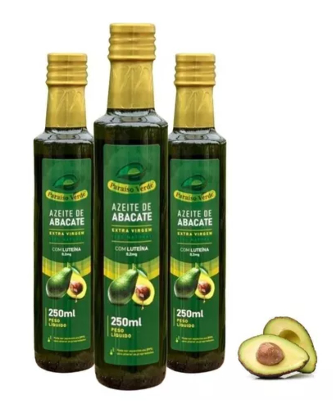 Óleo de Abacate - Rico em vitamina E e gorduras saudáveis, melhora a saúde cardiovascular e tem propriedades anti-inflamatórias. Com sabor suave, pode ser usado em saladas, grelhados ou frituras leves, pois suporta altas temperaturas.
