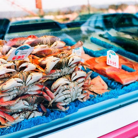   Peixes e mariscos: Os peixes (boa fonte de proteína, vitaminas e minerais) e frutos do mar (ricos em proteínas, vitaminas A, B e C, zinco, sais minerais e cálcio) são utilizados para a preparação de pratos que nutrem e energizam.  