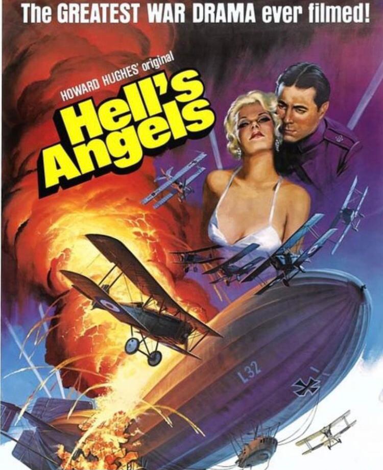 Depois de financiar três filmes sem grande sucesso, Howard Jr. produziu “Hell’s Angels”, obra sobre os pilotos da Royal Air Force na 1ª Guerra Mundial – segmento da força aérea do Reino Unido.