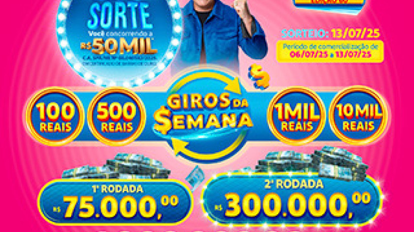 O 60º sorteio da Tele Sena semanal dará mais de R$ 1 milhão em prêmios