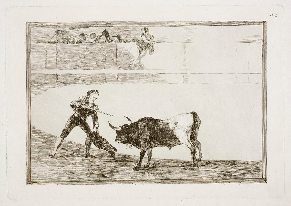 As primeiras representações de touradas em pinturas de que se têm registro datam de 3.000 a.C., em Creta, na Grécia.