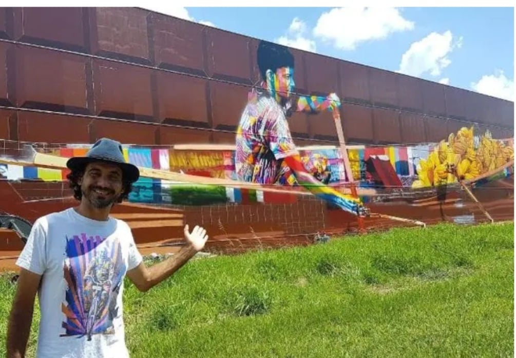 O maior mural em grafite do mundo fica em Itapevi, na região metropolitana de São Paulo.  E foi finalizado em 2017 pelo muralista Eduardo Kobra.