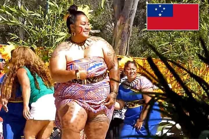 2º lugar (mulheres) - Samoa, com 86% da população com sobrepeso ou obesa. 
