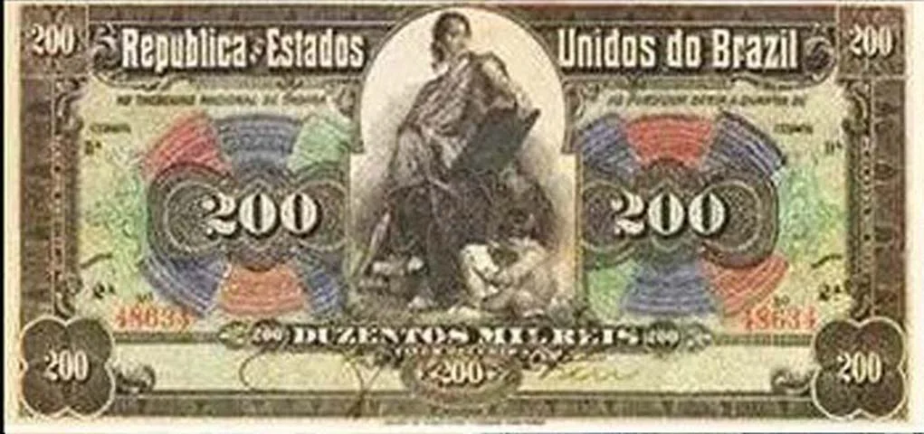 Real Brasileiro (plural: Réis): ficou em circulação por 109 anos, de 8 de outubro de 1833 a 31 de outubro de 1942. Era representado pelo símbolo “Rs”.