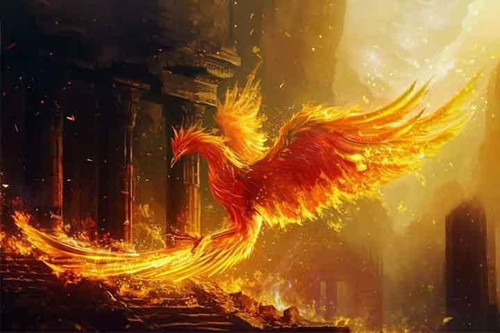 Na Roma Antiga, autores como Ovídio e Heródoto difundiram a ideia da fênix como símbolo de renovação eterna, viva por séculos antes de se autoincendiar.