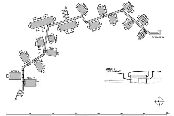 Um desses locais inclui uma extensa rede subterrânea com 17 abrigos interligados por túneis.