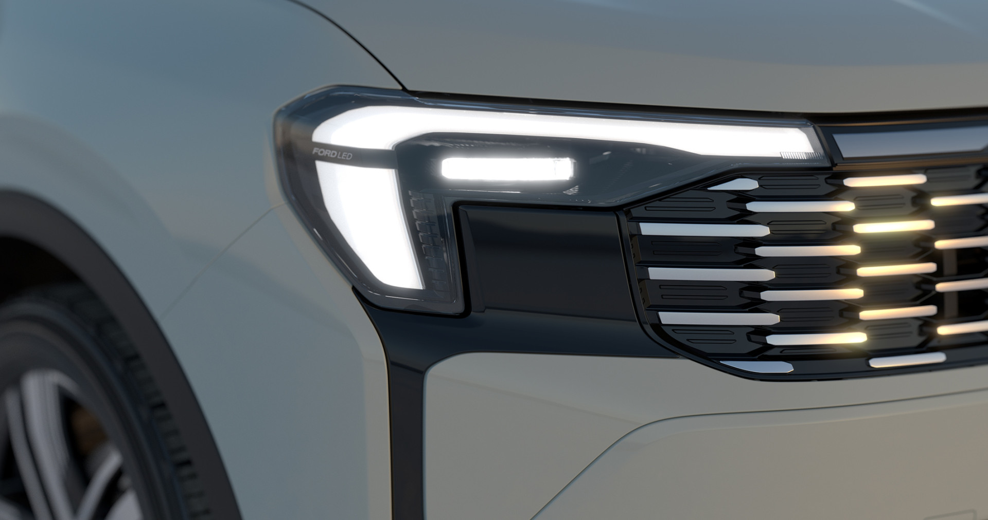 Farol alto autom&aacute;tico da nova Ford Territory Titanium