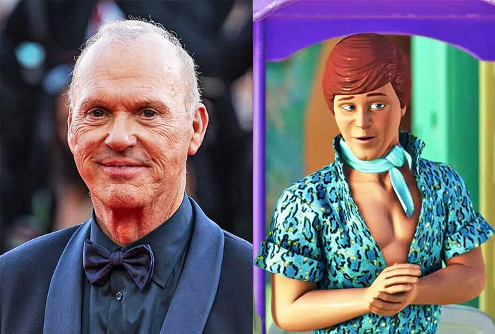 Michael Keaton - O consagrado ator por papéis como o de Bruce Wayne em filmes do Batman foi o dublador de Ken em “Toy Story”. 
