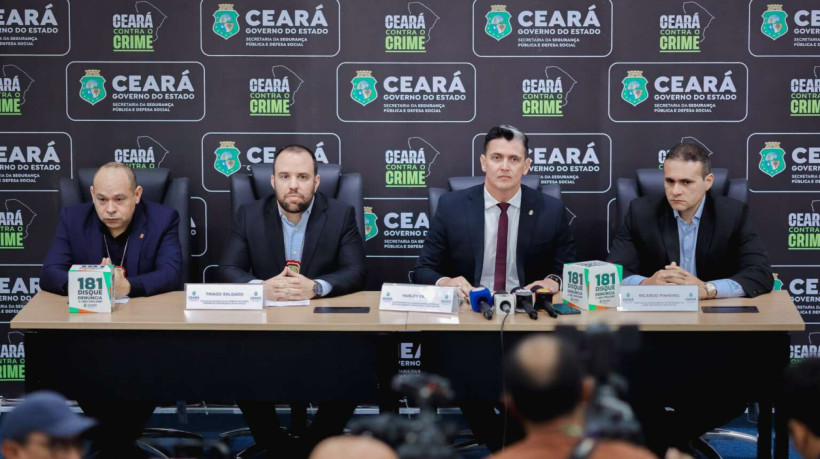 Polícia Civil do Ceará (PC-CE) realizou coletiva de imprensa para falar sobre prisão de chefe do CV no Pirambu
