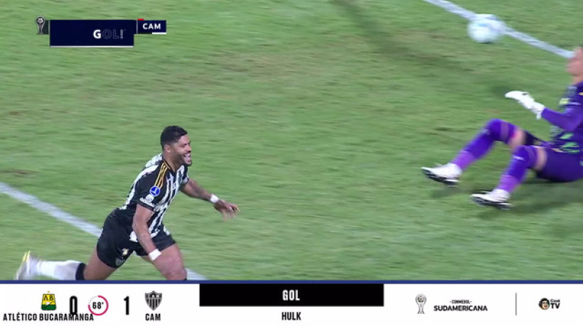 De pênalti, Hulk marca para o Atlético-MG na CONMEBOL Sudamericana; veja