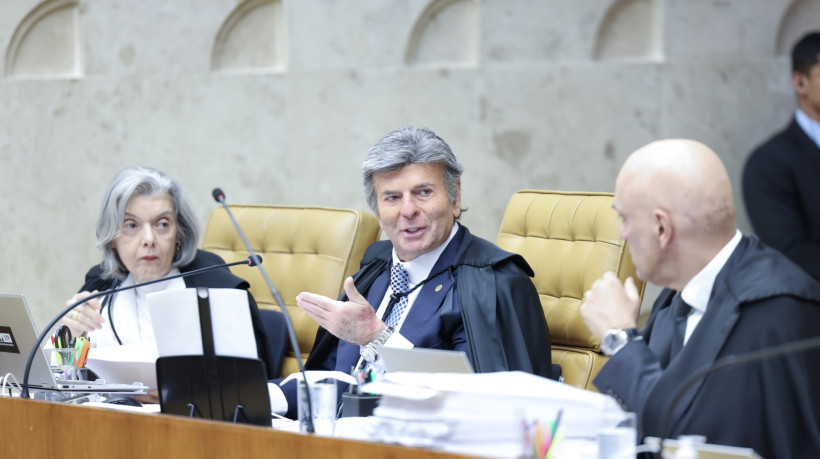 Cármen Lúcia, Luiz Fux e Alexandre de Moraes, ministros do STF