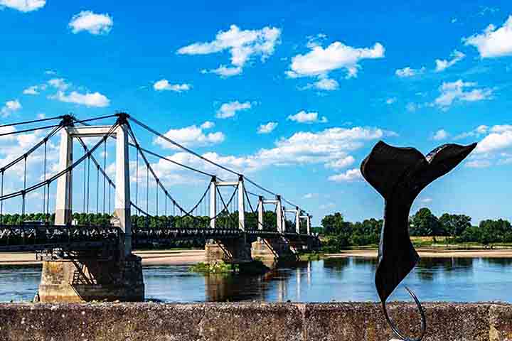 Os visitantes podem passear ao longo das margens do Loire, um rio classificado como Patrimônio Mundial pela UNESCO devido à sua importância histórica e paisagística.