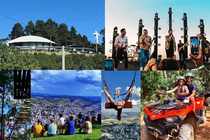 A área ao redor do monumento conta com mirantes, espaços para piquenique e prática de esportes como voo livre, sendo um dos pontos mais emblemáticos do município.