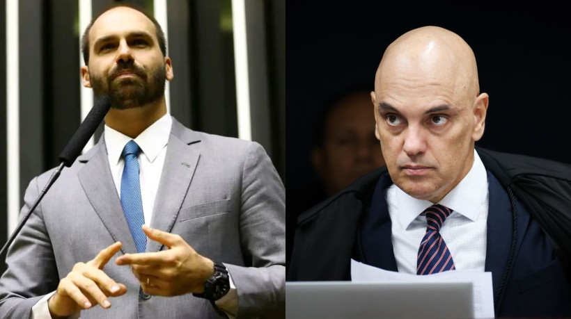 Eduardo Bolsonaro e Alexandre de Moraes