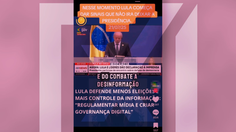 Não há, no pronunciamento de Lula, qualquer sugestão de ruptura democrática ou tentativa de permanecer no cargo além dos limites constitucionais