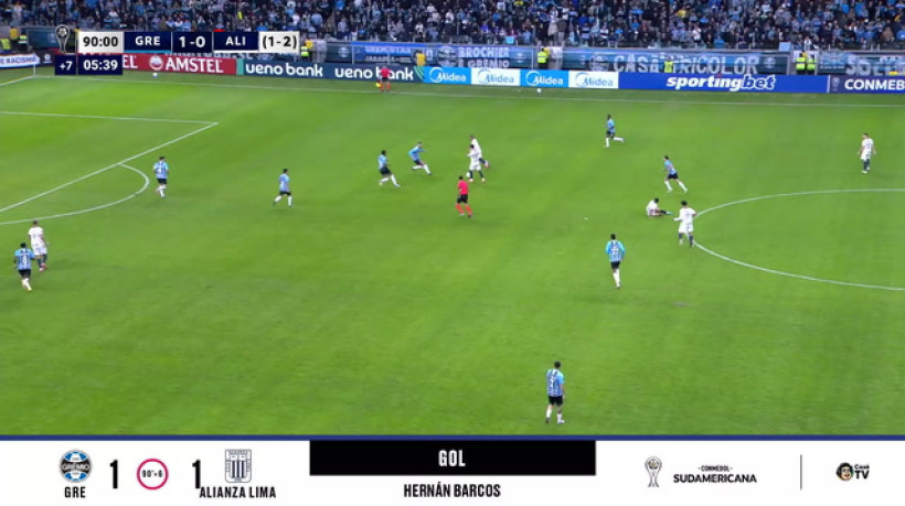 Hernán Barcos faz valer a lei do ex nos acréscimos e tira o Grêmio da CONMEBOL Sudamericana