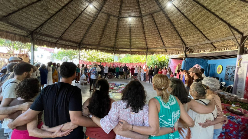 Momento cenopoético realizado em alusão aos 20 anos do coletivo Ekobé no campus Itaperi, da Uece