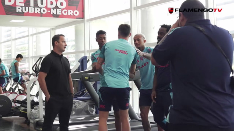 Saúl treina pela primeira vez no Flamengo