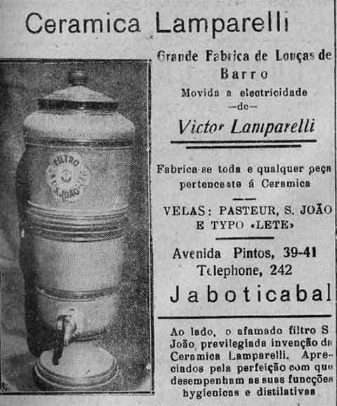 Reconhecido como um dos sistemas de filtração mais eficientes do mundo, sua popularização se deu no século 20, graças ao imigrante italiano Victor Lamparelli, que iniciou sua produção em 1920, em Jaboticabal (SP), com o filtro São João.