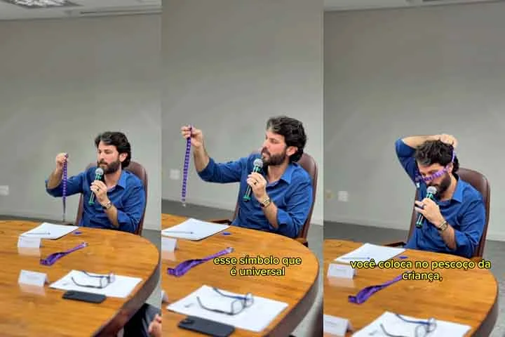 “Quando você vê uma criança com esse cordão, é porque ela tem uma doença rara. Se ela tem uma doença rara, ela tem uma necessidade e, por isso, temos que dar preferência para essas pessoas”, declarou Marcelo Aro, secretário de Governo de Minas Gerais. 

