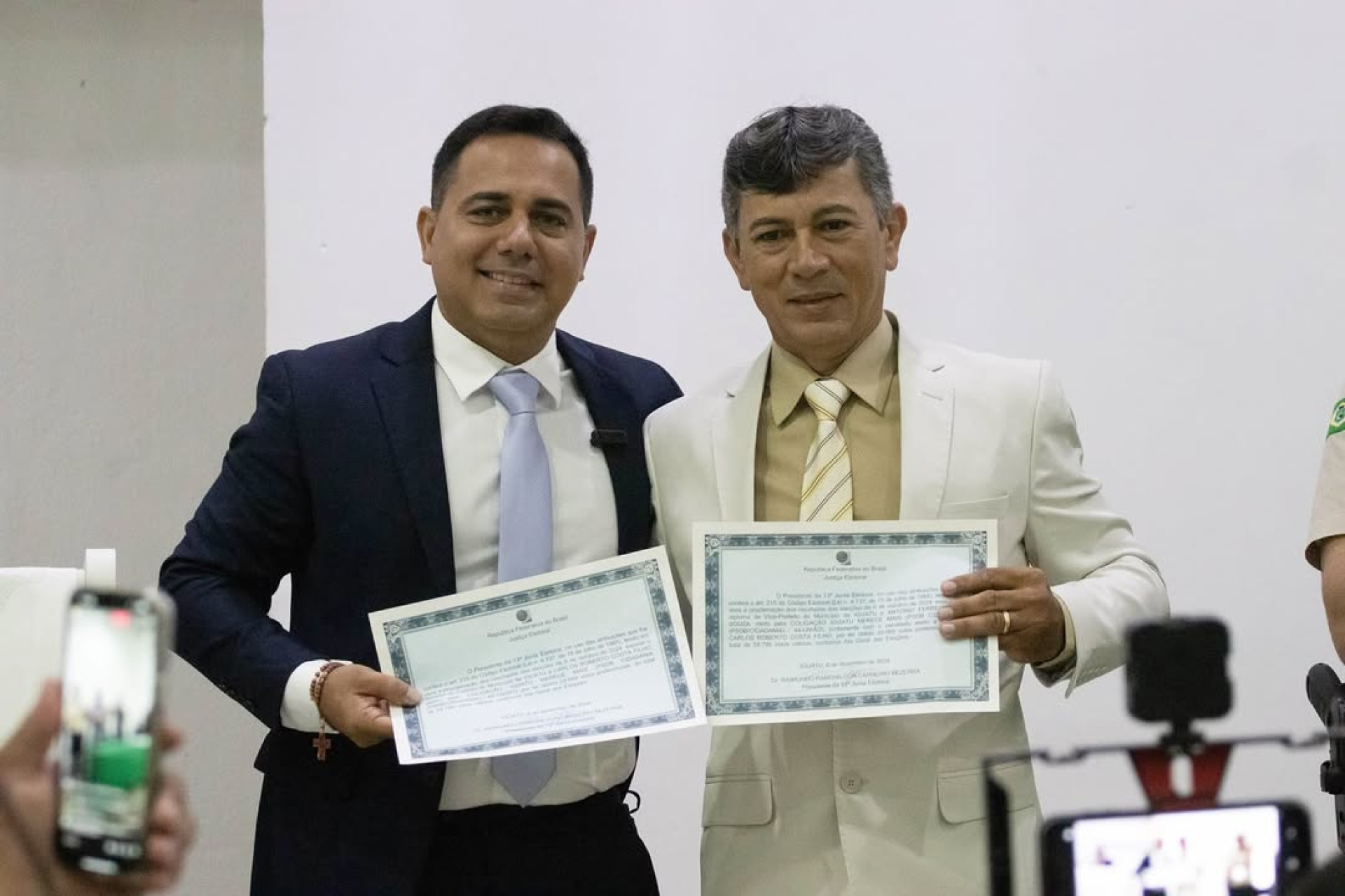 Roberto Filho e Francisco das Frutas, respectivamente, prefeito e vice de Iguatu (Foto: Reprodução/Instagram)