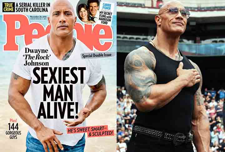 2016 — Dwayne Johnson: Um dos atores mais bem pagos de Hollywood na atualidade, The Rock já atuou em comédias, filmes de ação e foi o vilão Adão Negro nos cinemas. Nasceu em 2 de maio de 1972.