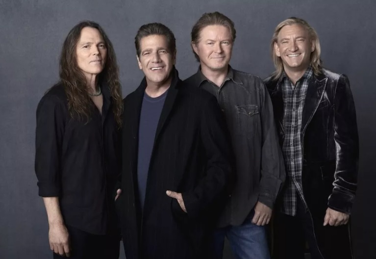 Teve início na Califórnia, com os seguintes integrantes em sua formação original: Don Henley (bateria e vocais), Bernie Leadon (guitarra), Glenn Frey (guitarra e vocais) e Randy Meisner (baixo). Os dois últimos morreram em 2016 e 2023, respectivamente. 