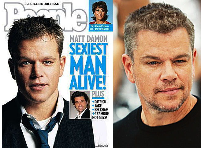 2007 — Matt Damon: Nascido em 8 de outubro de 1970, Damon ganhou um Oscar por sua atuação em Gênio Indomável, de 1997, e estrelou a franquia Jason Bourne, além de filmes como Perdido em Marte, de 2015, e Os Provocadores, de 2024.