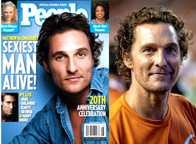 2005 — Matthew McConaughey: Na época, McConaughey era um galã conhecido pelas comédias românticas. Em 2014, ganhou um Oscar por Clube de Compras Dallas. Nasceu em 4 de novembro de 1969.