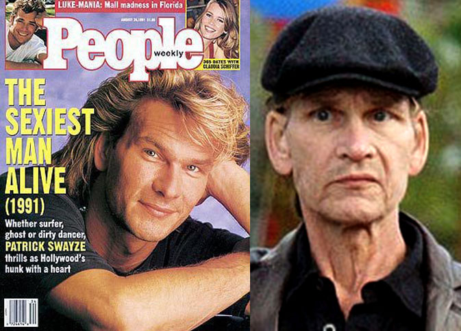 1991 — Patrick Swayze: O ator morreu em 2009, aos 57 anos, vítima de um câncer no pâncreas. Na época, tinha acabado de estrelar seus maiores sucessos: Dirty Dancing, de 1987, e Ghost: Do Outro Lado da Vida, de 1990.