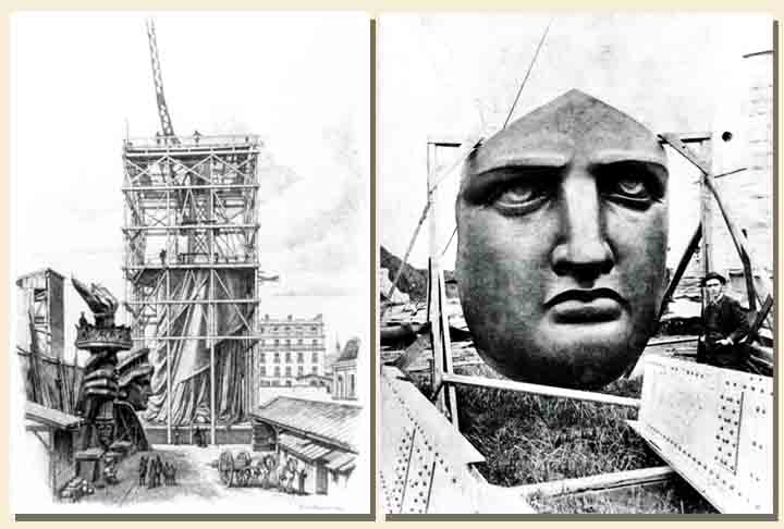 Em sua origem, a estátua possuía uma coloração cobre, mas, ao longo dos anos, entrou em um processo natural de mudança de cor, chamado pátina, que produziu a atual tonalidade azul esverdeada.