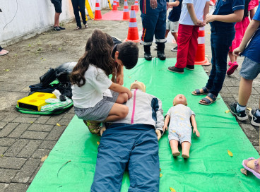 Projeto Samuzinho oferece aulas a 70 crianças sobre os serviços do Samu, em Eusébio, nessa terça-feira, 29 