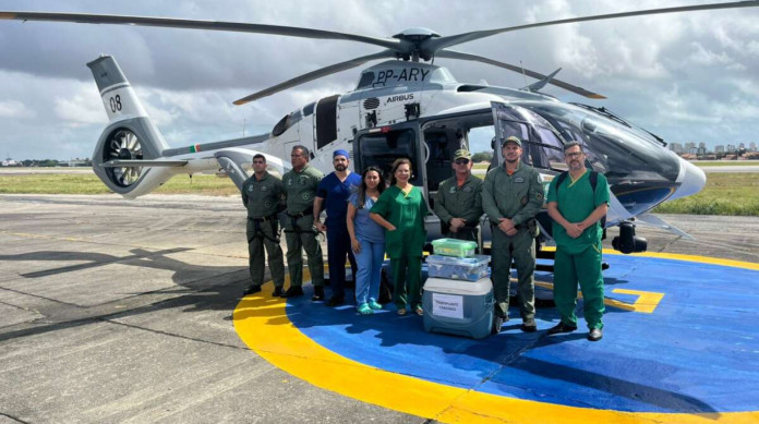 Duas aeronaves realizaram o transporte de órgãos para hospitais do Ceará nesta quinta-feira, 31