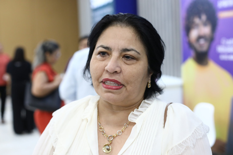 FORTALEZA-CE, BRASIL,31.07.2025: Monica Arruda, gestora da escola de Negócios do Sebrae. Sebrae realiza Fábrica de Negócios, a 2ª edição do Visão 50+.  (Fotos: Fabio Lima)