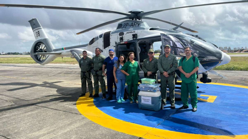 Duas aeronaves realizaram o transporte de órgãos para hospitais do Ceará nesta quinta-feira, 31