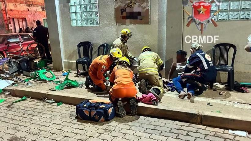 A ocorrência foi atendida pelos Bombeiros e por agentes da Polícia Militar do Distrito Federal