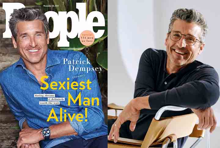 2023 — Patrick Dempsey: Nascido em 13 de janeiro de 1966, o ator ficou conhecido pela série Grey's Anatomy, mas também trabalho em Pânico 3, de 2000, Encantada, de 2007, e atualmente está na série Dexter: Pecado Original.